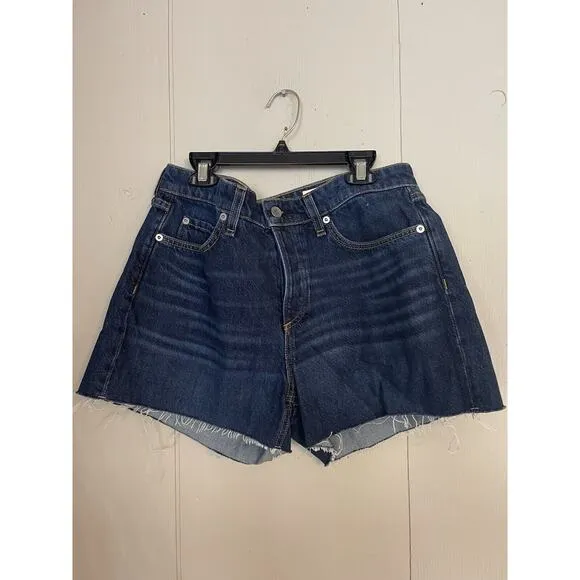 RAG &amp; BONE Dre Low Rise Button Fly Denim Fray Festival Shorts Distressed NWT 29