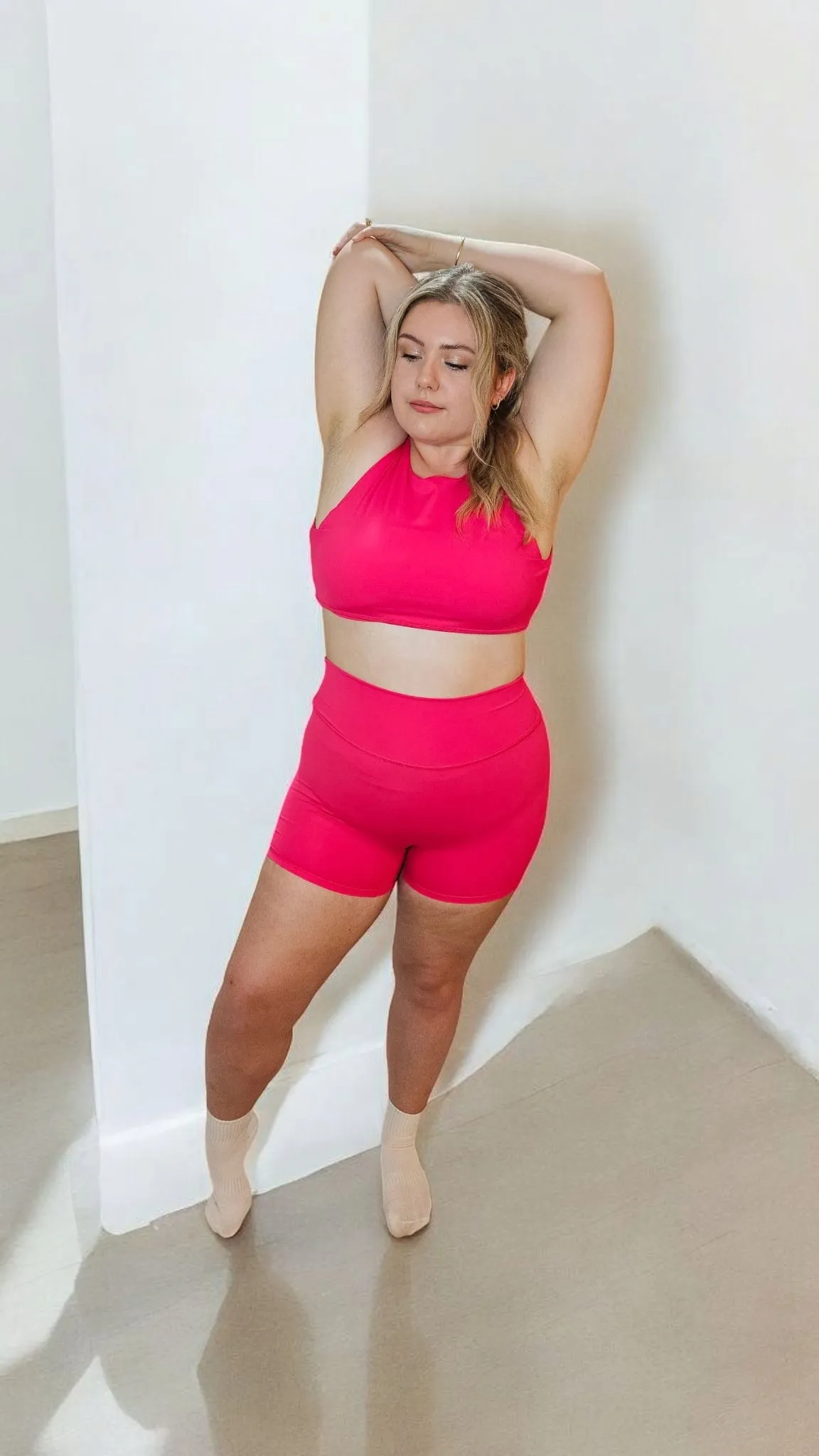 Raspberry Sorbet invisible scrunch booty shorts