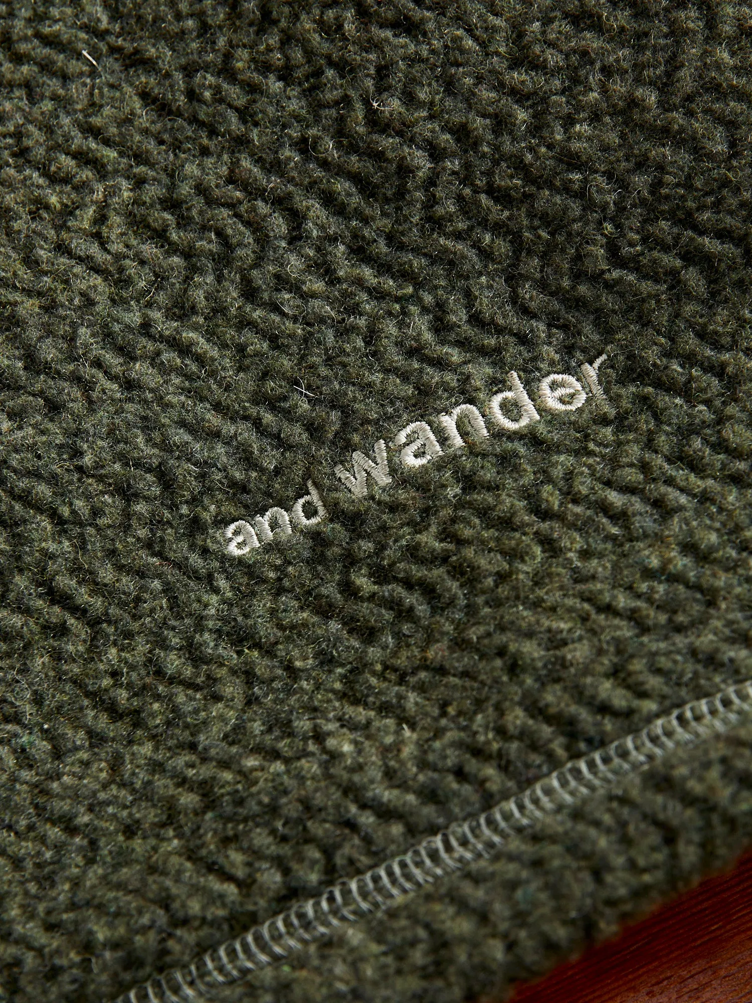 Recycled Wool Jacquard Zip Jacket in Khaki