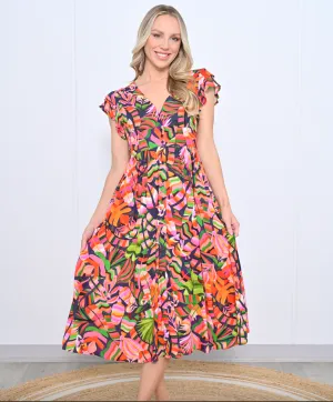 Red/Pink Floral Dress