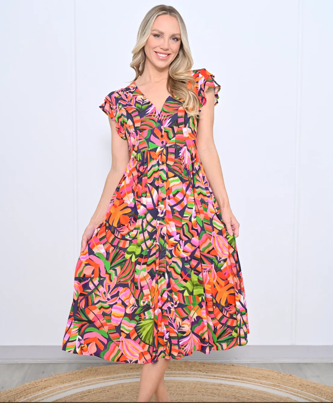 Red/Pink Floral Dress