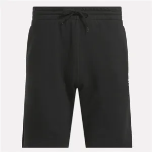 REEBOK IDENTITY SMALL LOGO FLEECE SHORTS - MENS - BLACK