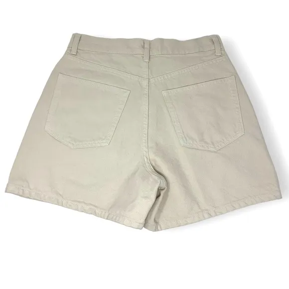 Reformation Amy Button Fly High Rise Beige Jean Denim Shorts Women’s size 27