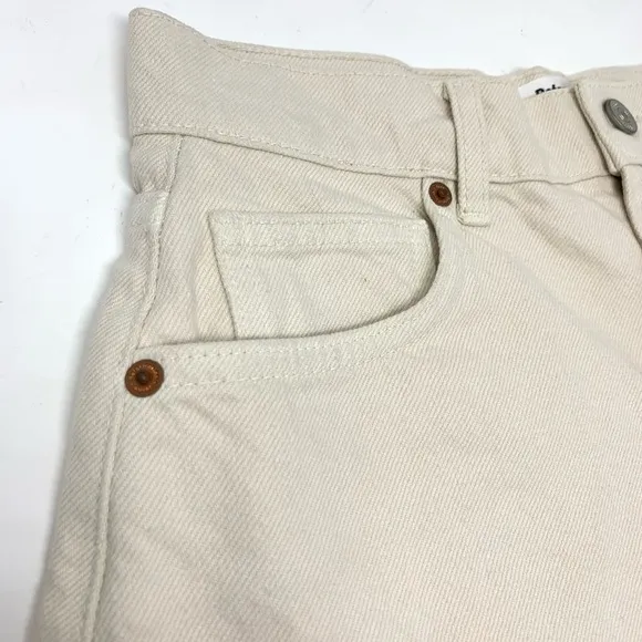 Reformation Amy Button Fly High Rise Beige Jean Denim Shorts Women’s size 27