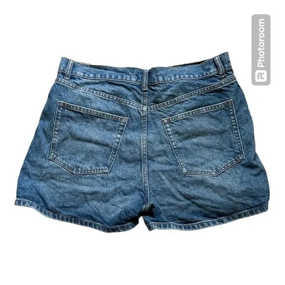 Reformation Amy Button Fly High Rise Denim Jean Shorts Size 31 Shasta Wash