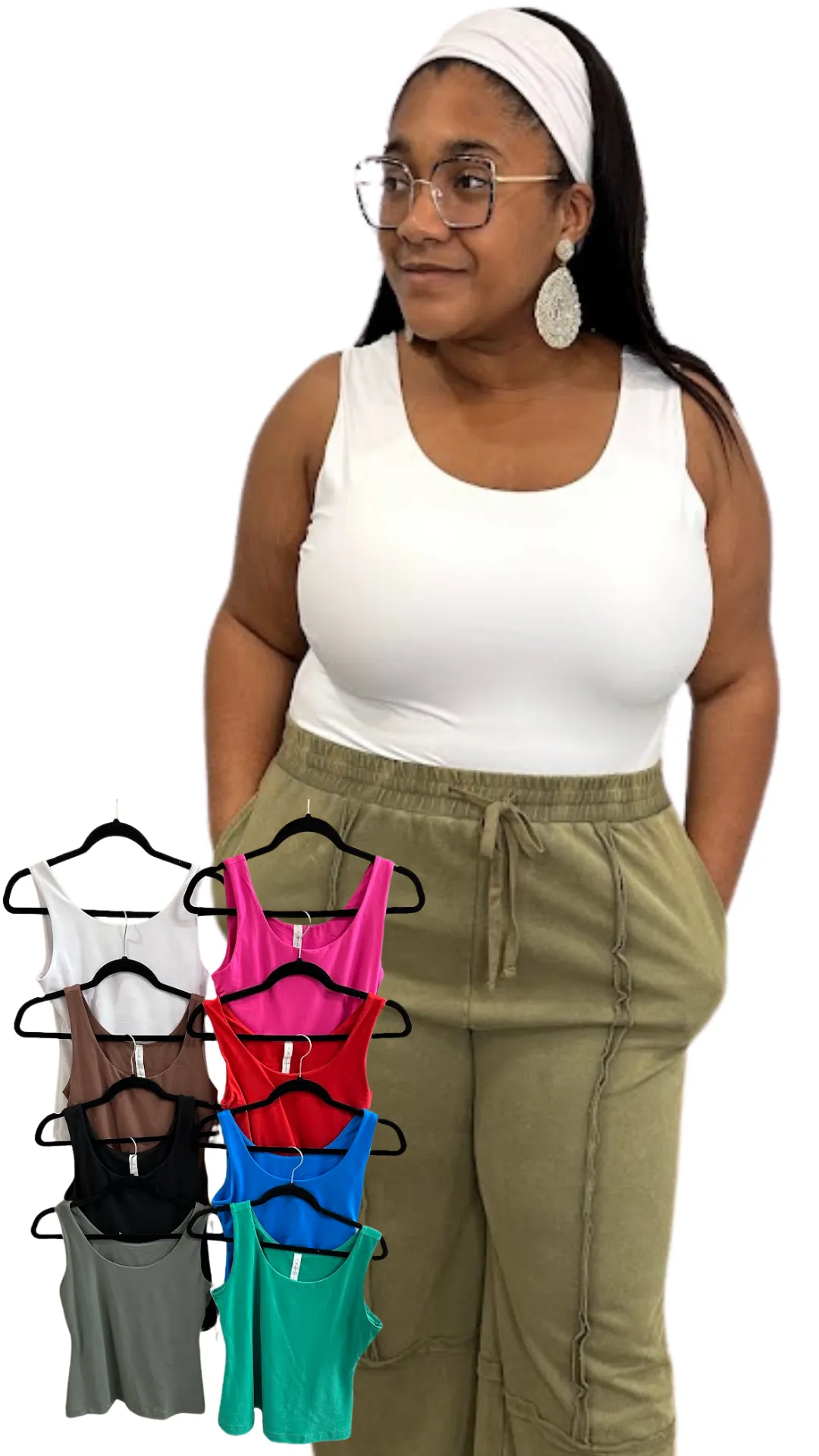 Reg/Curvy Reversible Butter Soft Round Neck Tank