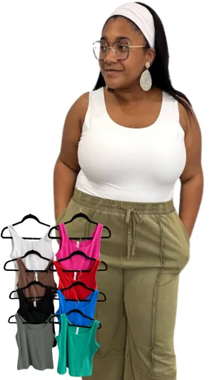 Reg/Curvy Reversible Butter Soft Round Neck Tank