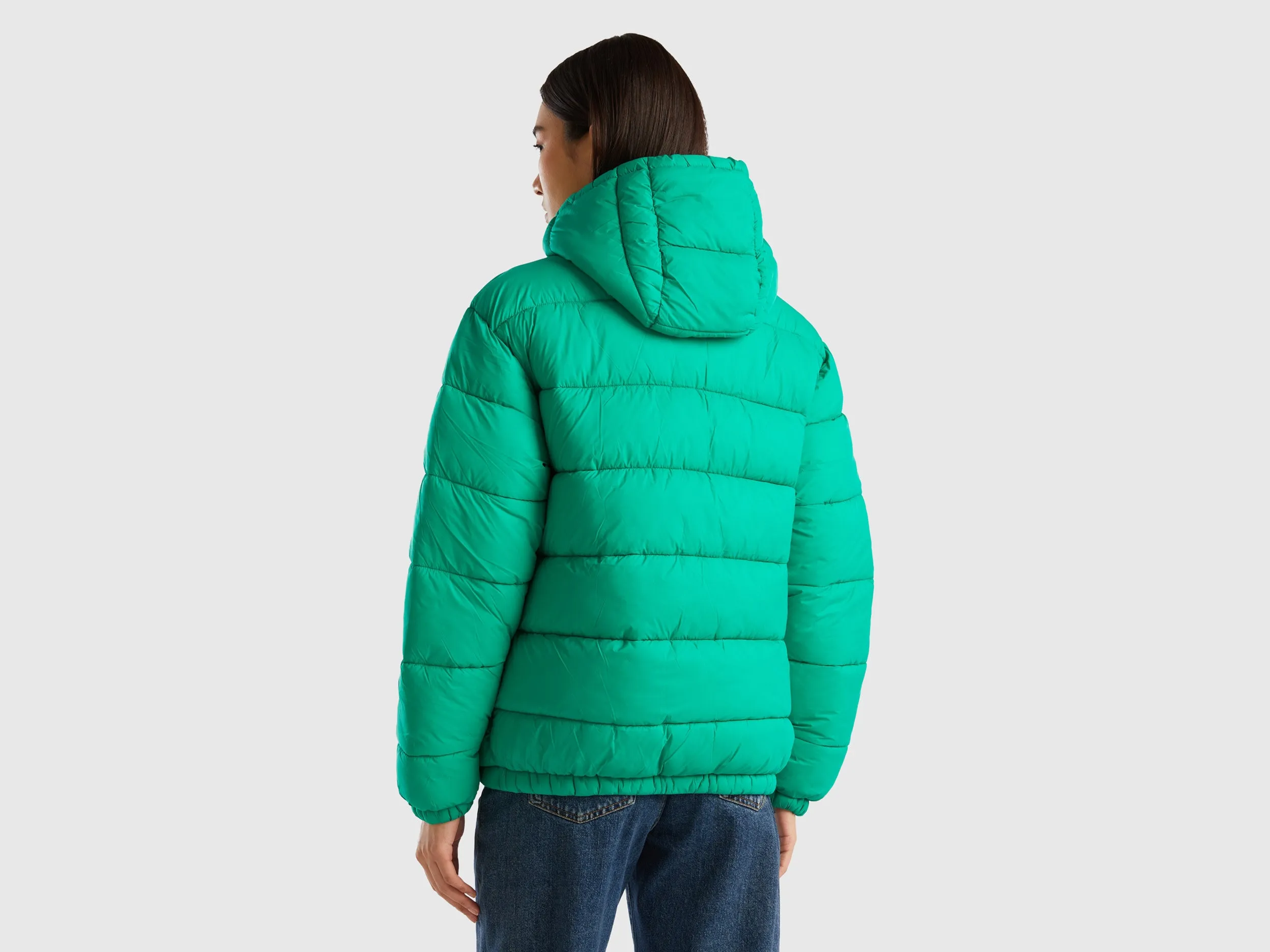 Regular Fit Padded Horizontal Quilting Jacket