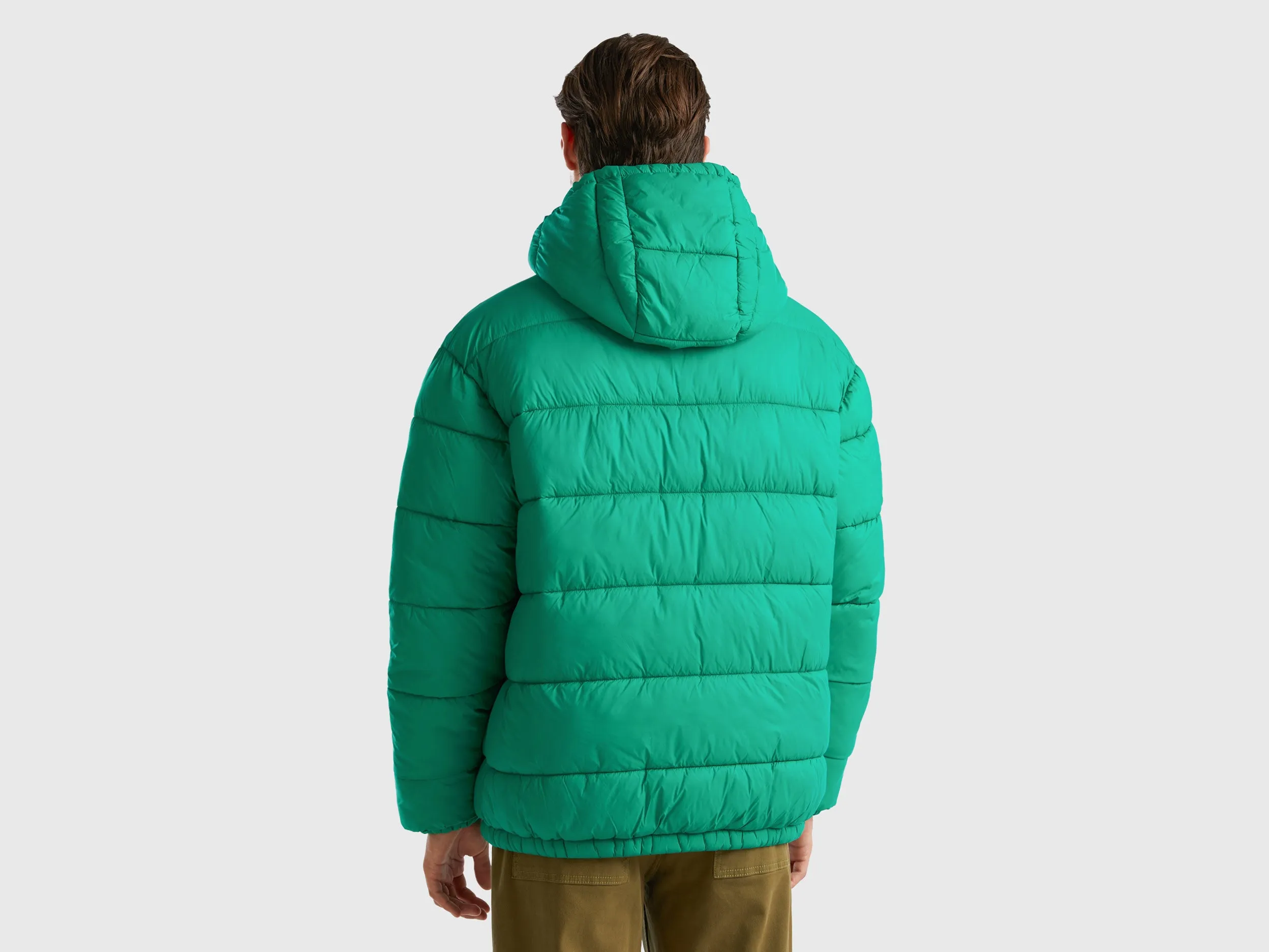 Regular Fit Padded Horizontal Quilting Jacket