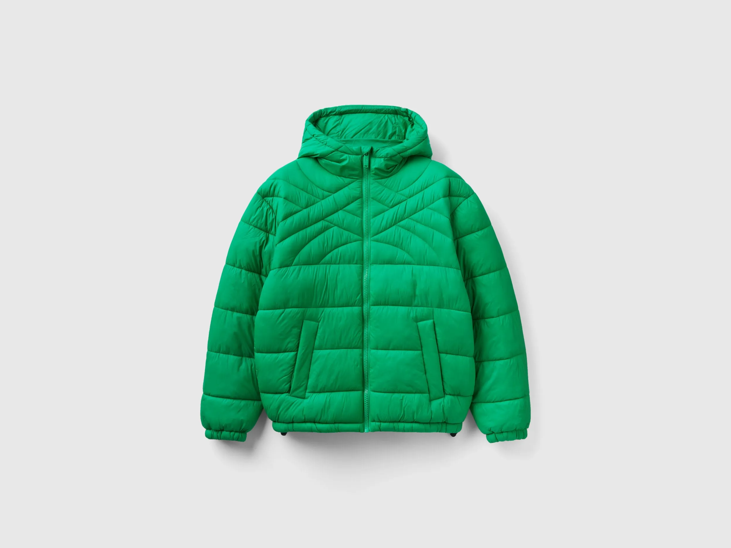 Regular Fit Padded Horizontal Quilting Jacket