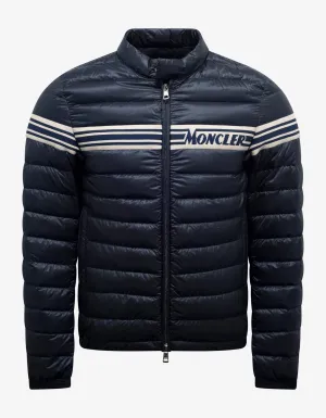 Renald Navy Blue Nylon Down Jacket