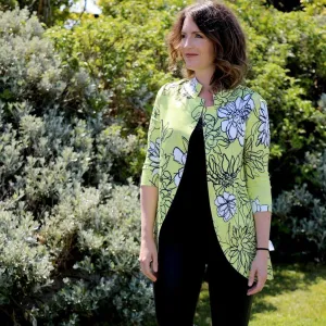 Reversible Yellow/Blue Print Jacket