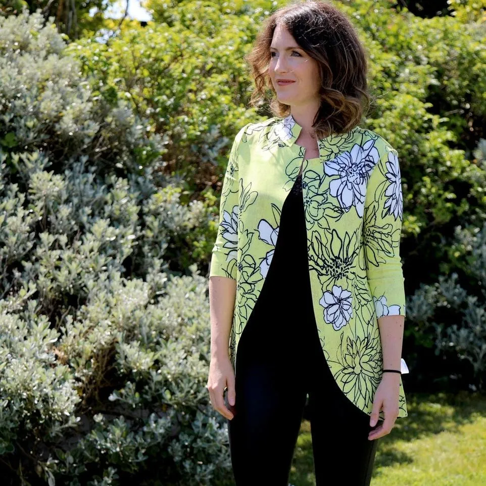 Reversible Yellow/Blue Print Jacket