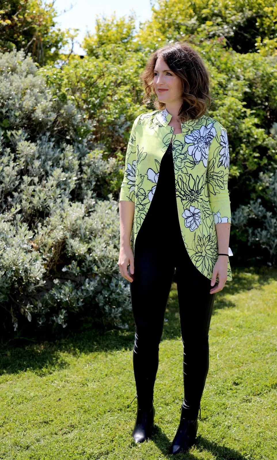 Reversible Yellow/Blue Print Jacket