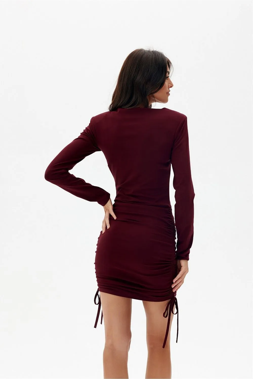 Ribbed Adjustable Fitted Dress