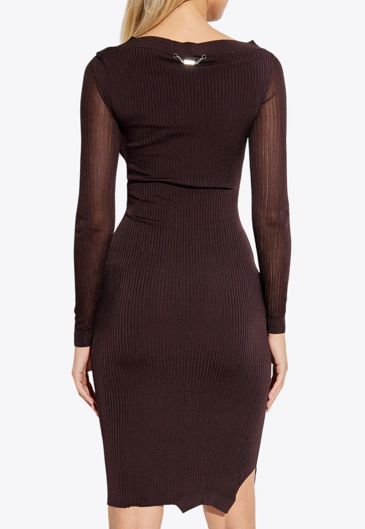 Ribbed Fitted Midi Dress