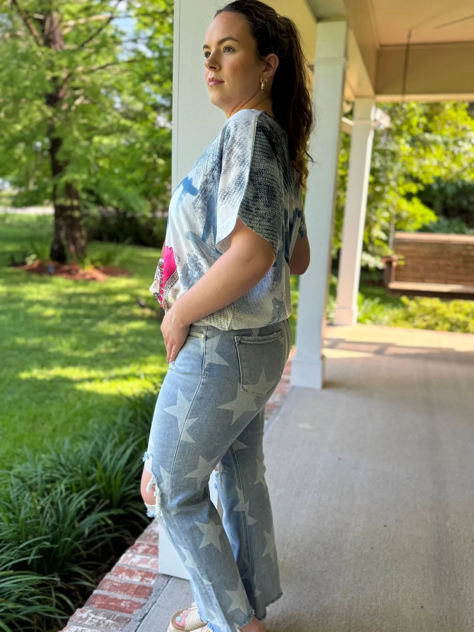 Risen Star Struck Light Wash Cropped Jeans