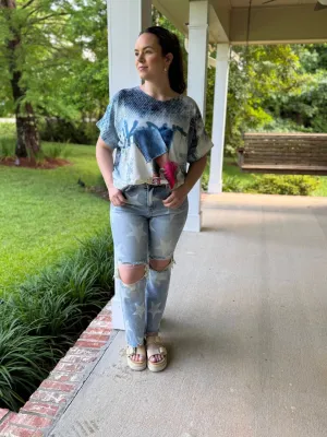 Risen Star Struck Light Wash Cropped Jeans
