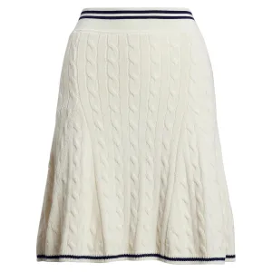 RLX A-Line Cotton Blend Skirt White Splash/Refined Navy