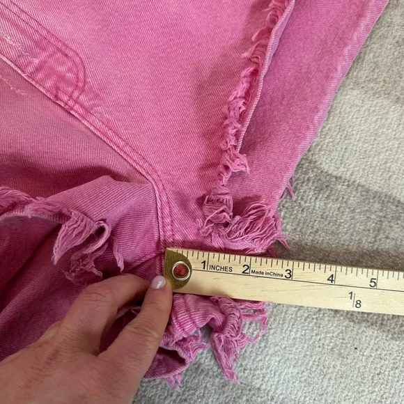 Rolla’s Dusters High Rise Slim Cut Off Shorts Pink (Size 30)