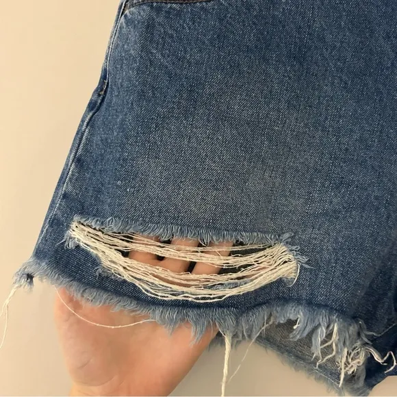 Rolla’s Dusters High Rise Slim Distressed Jean Shorts