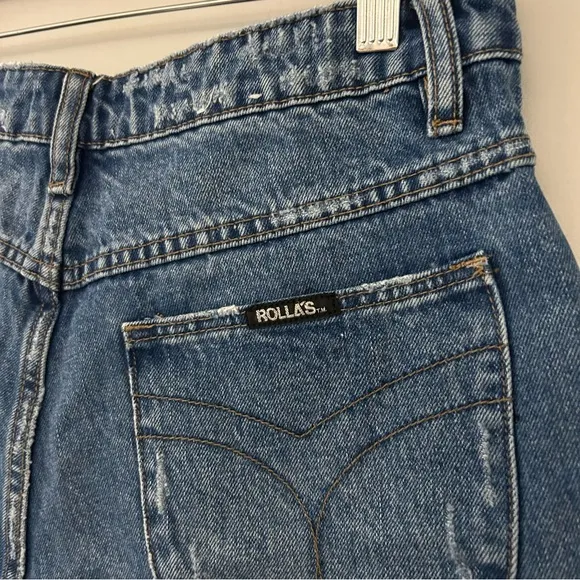 Rolla’s Dusters High Rise Slim Distressed Jean Shorts