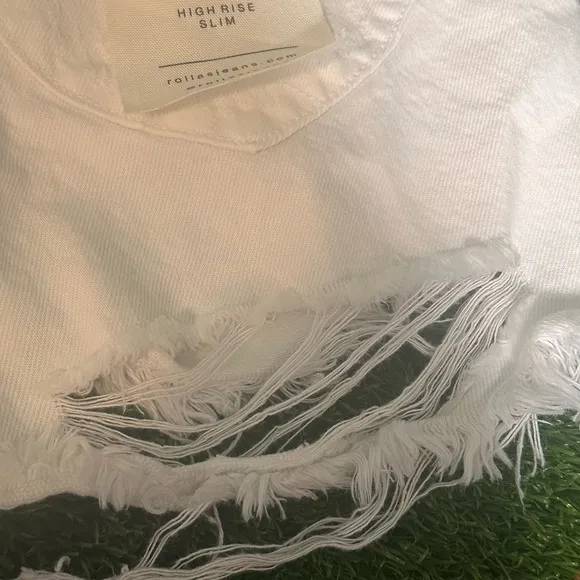 Rolla’s Dusters Shorts Layla White Size 26 Style# 13863 High Rise Slim NWT