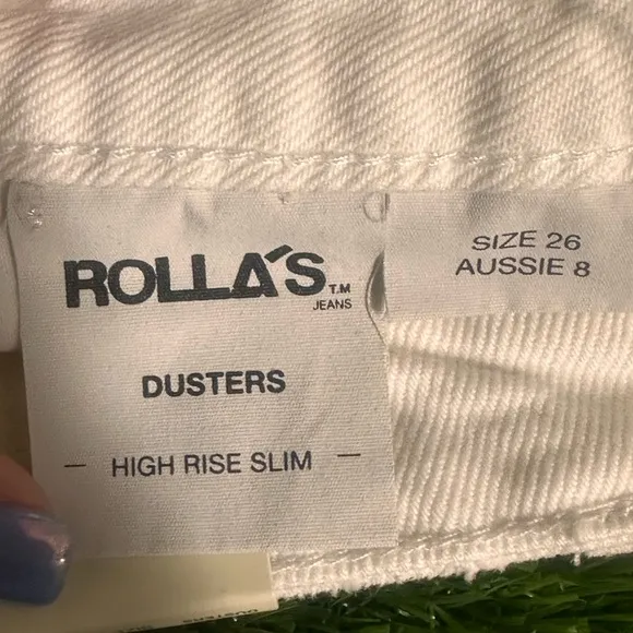 Rolla’s Dusters Shorts Layla White Size 26 Style# 13863 High Rise Slim NWT