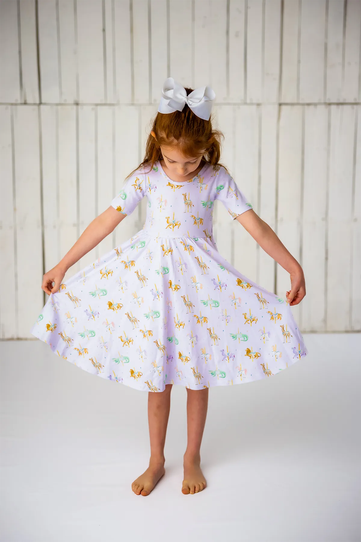 Round & Round We Go Organic Cotton Dress for Kids