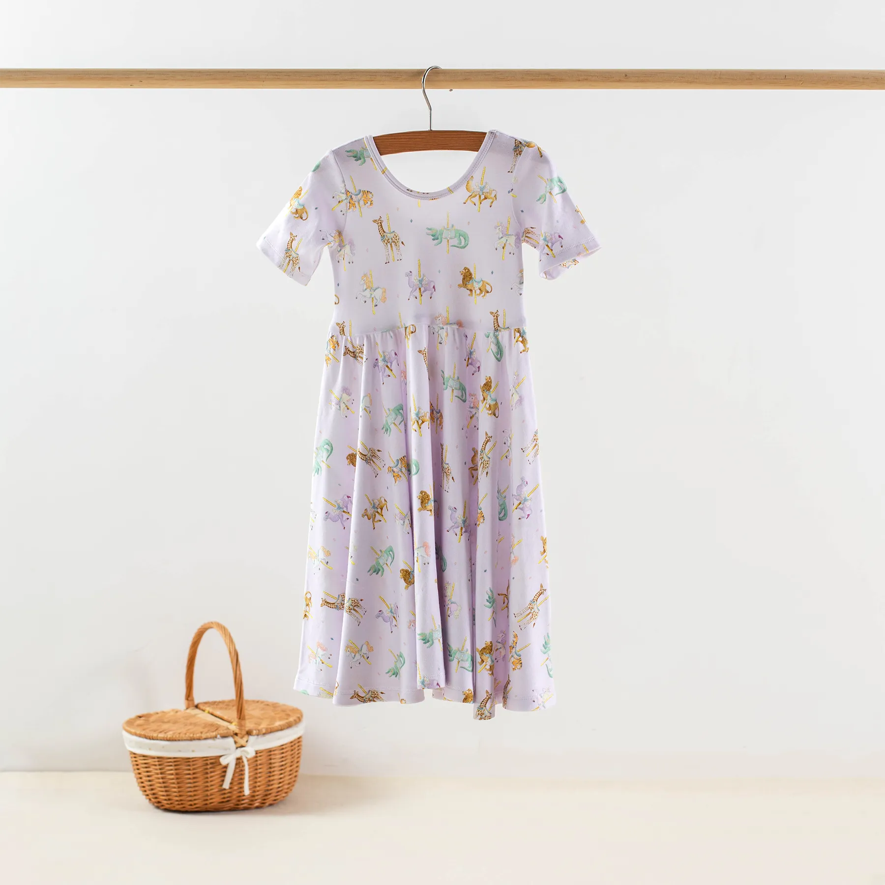Round & Round We Go Organic Cotton Dress for Kids