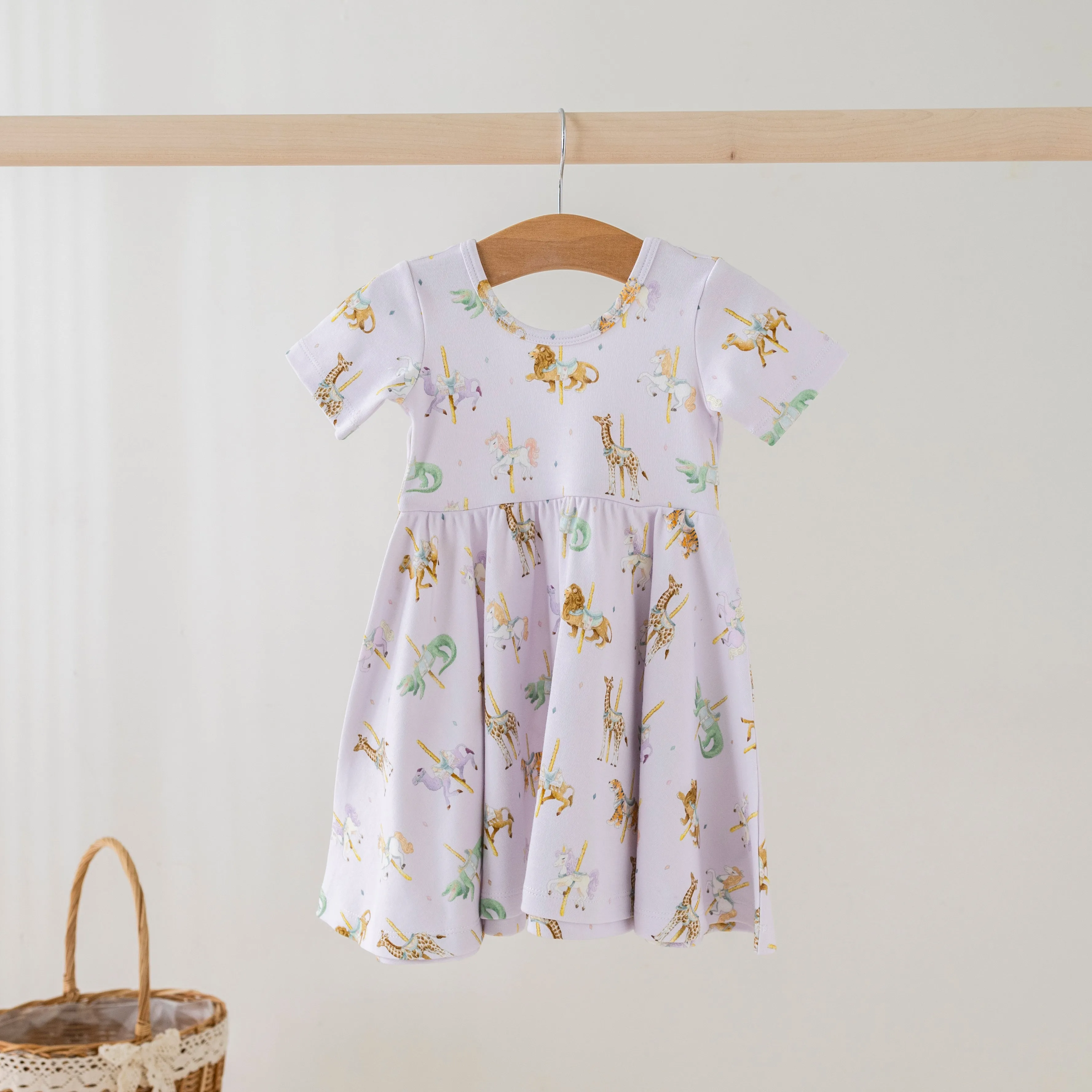 Round & Round We Go Organic Cotton Dress for Kids