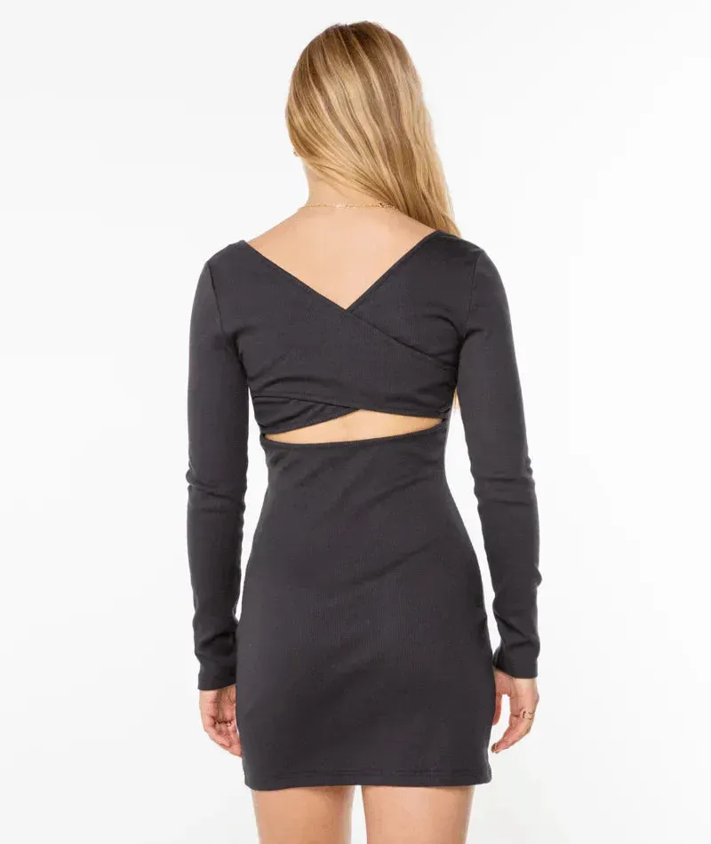 Roxy Women's Good Keepsake LS Ribbed Dress
