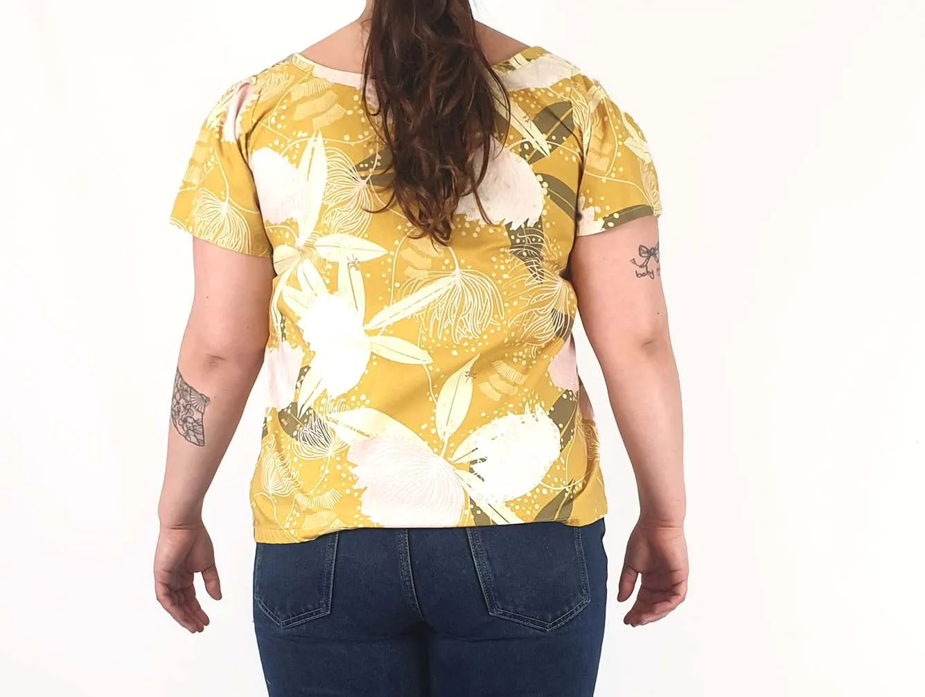 Rummage Style mustard floral print top size 16
