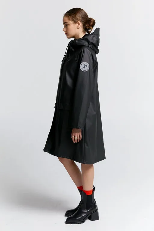 Runaway Long Raincoat Black
