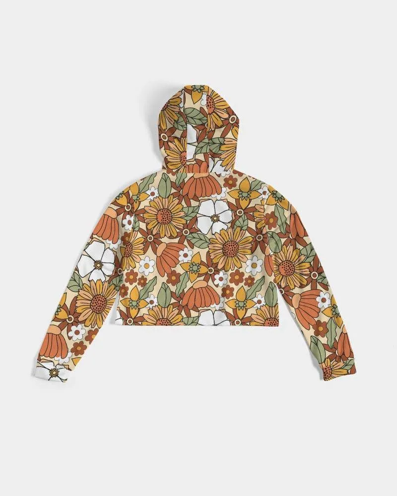 Rustic Blooms Women's Cropped Hoodie