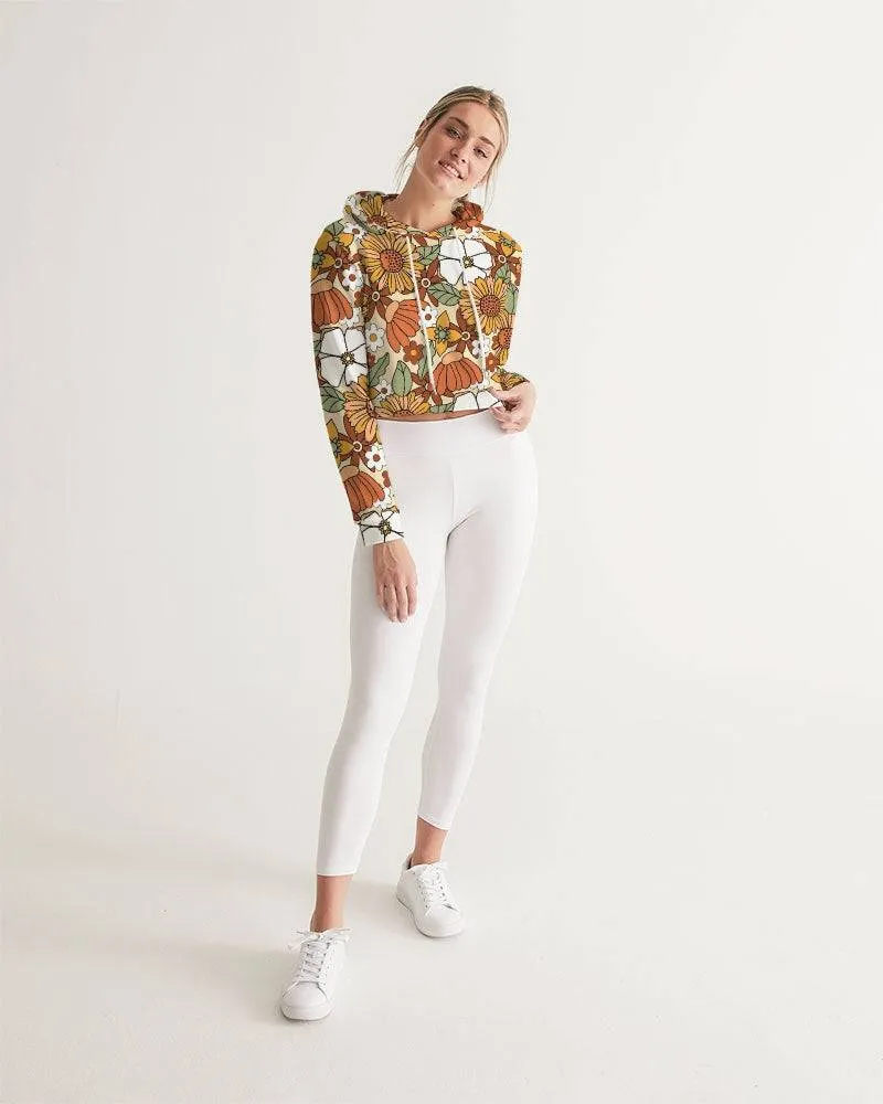 Rustic Blooms Women's Cropped Hoodie