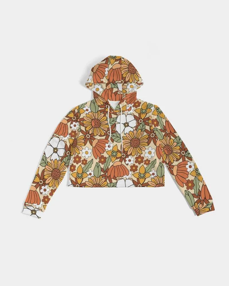 Rustic Blooms Women's Cropped Hoodie