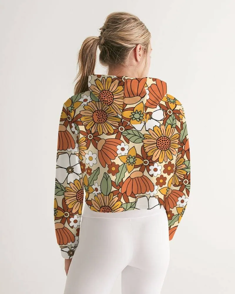 Rustic Blooms Women's Cropped Hoodie