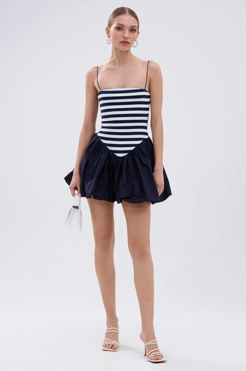 SAIL AWAY WITH ME STRIPE MINI DRESS