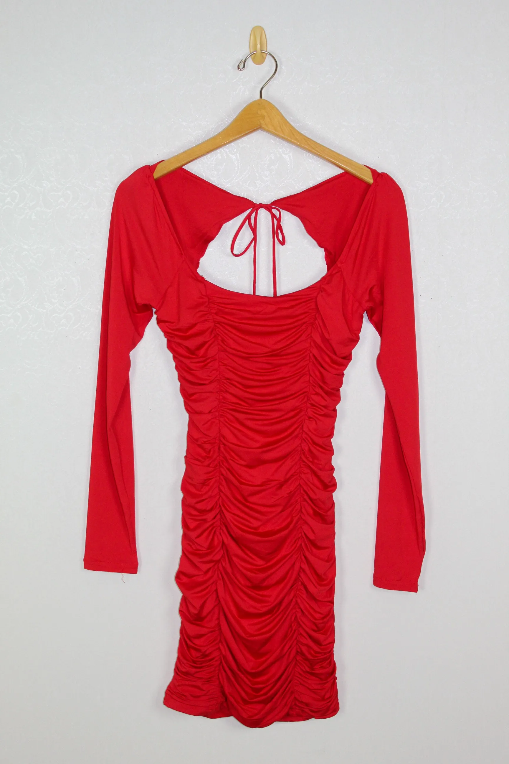 Saints & Secrets Long Sleeve Ruched Dress