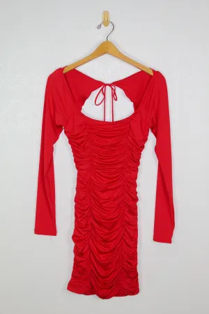 Saints & Secrets Long Sleeve Ruched Dress