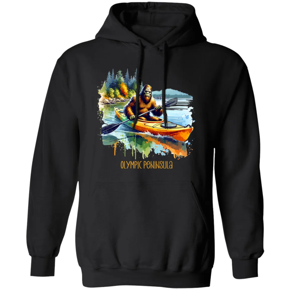 Sasquatch in Kayak - Olympic Peninsula T-shirts, Hoodies and Sweatshirts