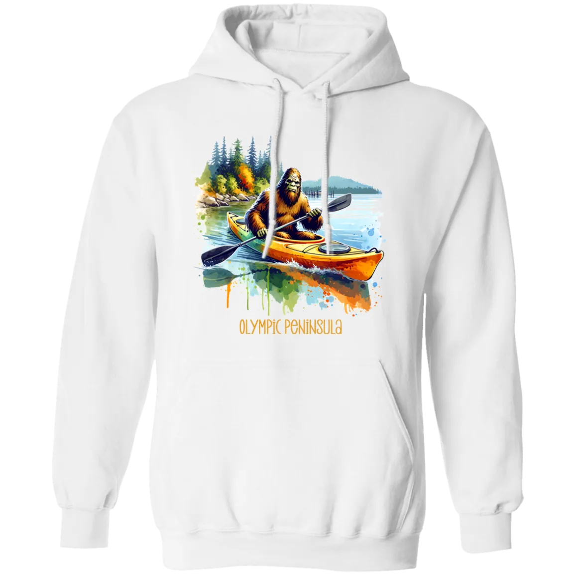 Sasquatch in Kayak - Olympic Peninsula T-shirts, Hoodies and Sweatshirts