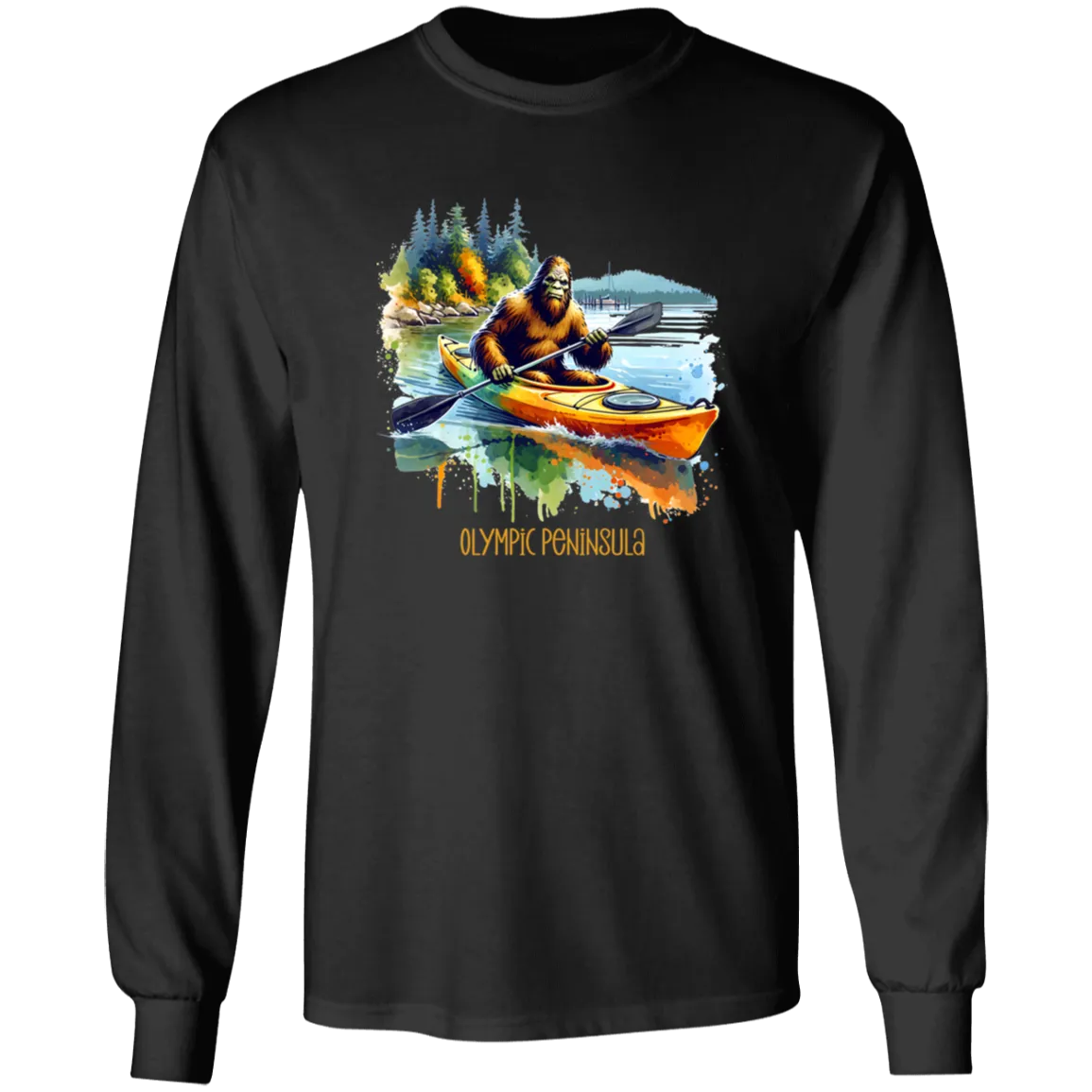 Sasquatch in Kayak - Olympic Peninsula T-shirts, Hoodies and Sweatshirts