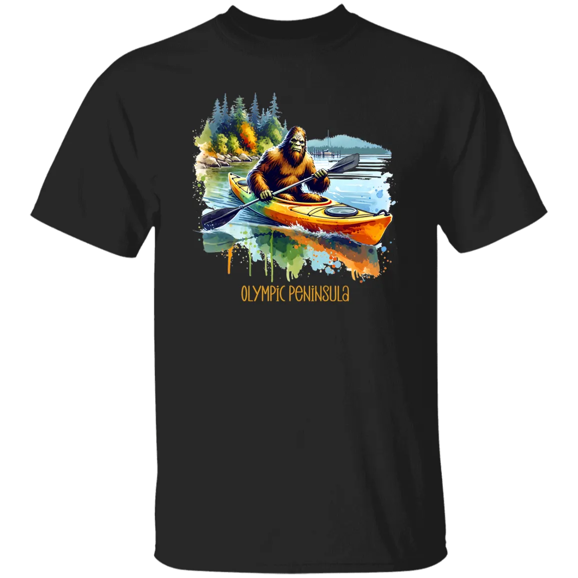 Sasquatch in Kayak - Olympic Peninsula T-shirts, Hoodies and Sweatshirts