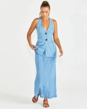 Sass Seville Maxi Skirt - Chambray