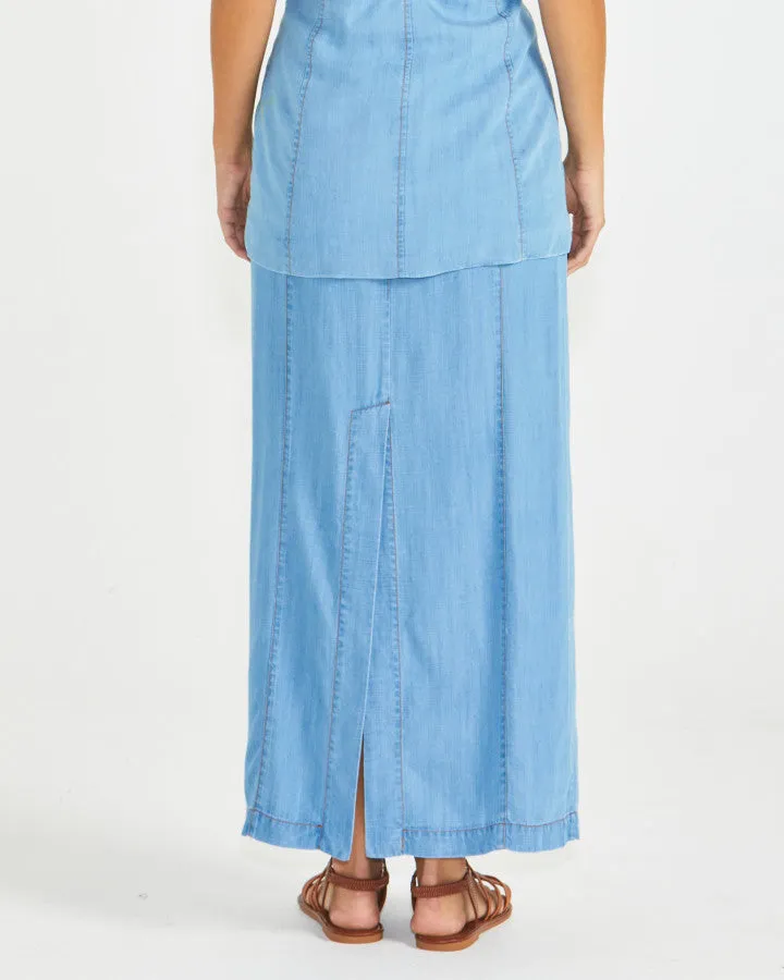 Sass Seville Maxi Skirt - Chambray
