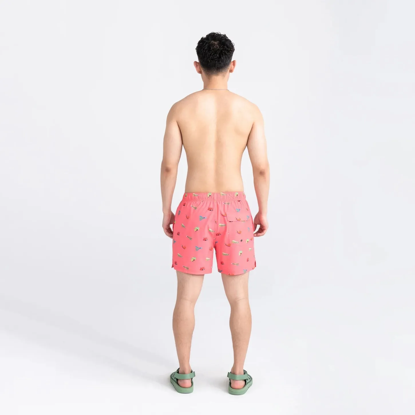Saxx Mens Oh Buoy Stretch Volley 5" Swim Short - Bite Me