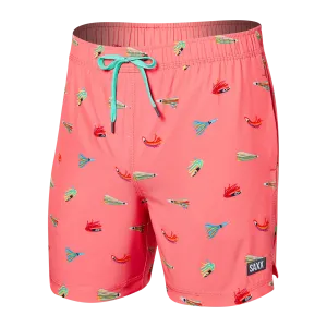 Saxx Mens Oh Buoy Stretch Volley 5" Swim Short - Bite Me