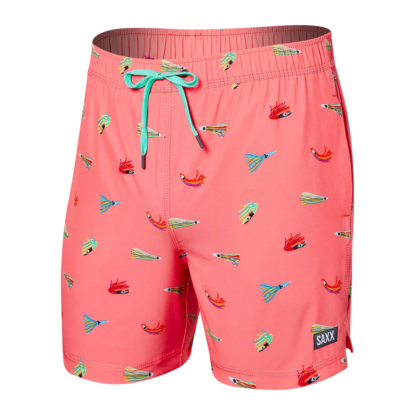 Saxx Mens Oh Buoy Stretch Volley 5" Swim Short - Bite Me